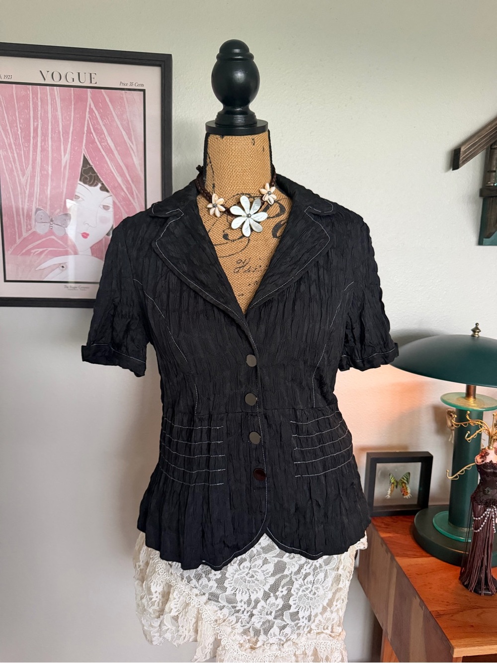 Vintage Y2K Whimsigoth Euro Top 🖤🔮🌚